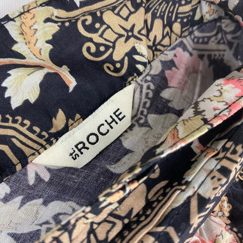 St. Roche Belladonna Floral Hatfield Mini Dress Size 2 $370 Organic Cotton - Picture 12 of 14